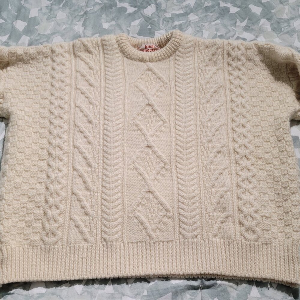 Irish Homecraft Cable Knit Sweater